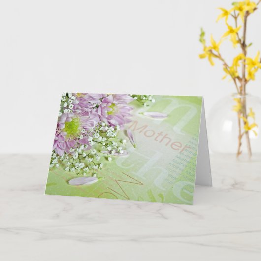 Carte Pour maman (Fleur jaune)