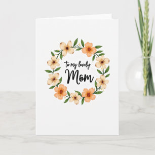 Carte pour maman à l'aquarelle florale