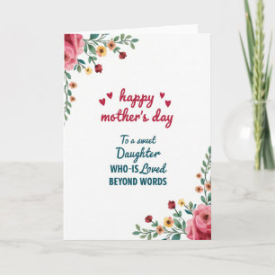 Carte pour Maman Aimée au-delà des mots