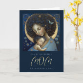 Carte Pour maman en fête des mères Mère et peinture infa (Fleur jaune)