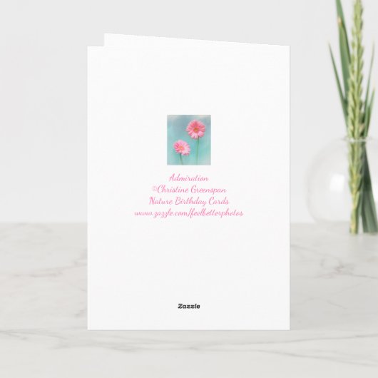 Carte Pour Maman Gerber Daisy Anniversaire (Dos)