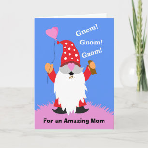 Carte Pour Maman Valentine's Day mignon Gnome Chocolat