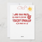 Carte pour mari Amour Amour Note Anniversaire Cart (Dos)