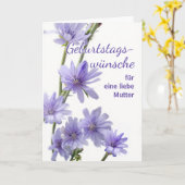 Carte Pour Mère Allemand Anniversaire avec Fleurs chicor (Fleur jaune)