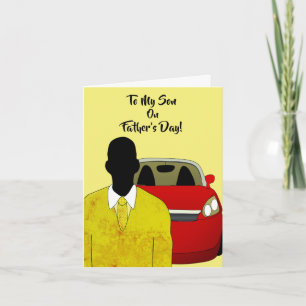 Carte Pour mon fils Costume & Cravate Africain Américain