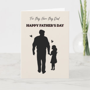 Carte Pour mon héros, mon papa Joyeuse fête des pères