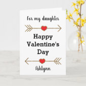 Carte Pour mon Heureuse Sainte-Valentin fille (Fleur jaune)