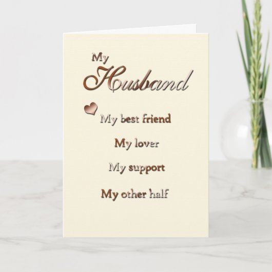 Carte Pour mon mari (anniversaire) (Devant)