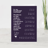 Carte pour mon mari merveilleux (Devant)