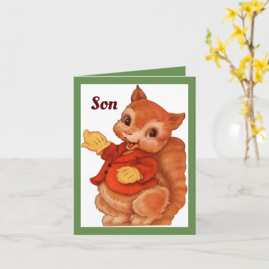 Carte Pour Noël Fils (Fleur jaune)