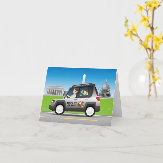 Carte pour notes 2009 d'ECNPC (Fleur jaune)