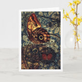 carte pour notes 4 d'art de papillon (Fleur jaune)