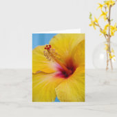 Carte pour notes à fleurs d'Hybiscus jaune (Fleur jaune)
