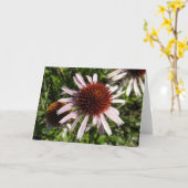 Carte pour notes à fleurs violettes (Fleur jaune)