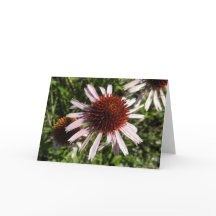 Carte pour notes à fleurs violettes