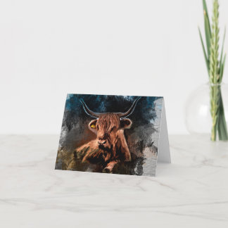 Carte pour notes à la taule de vache occidentale