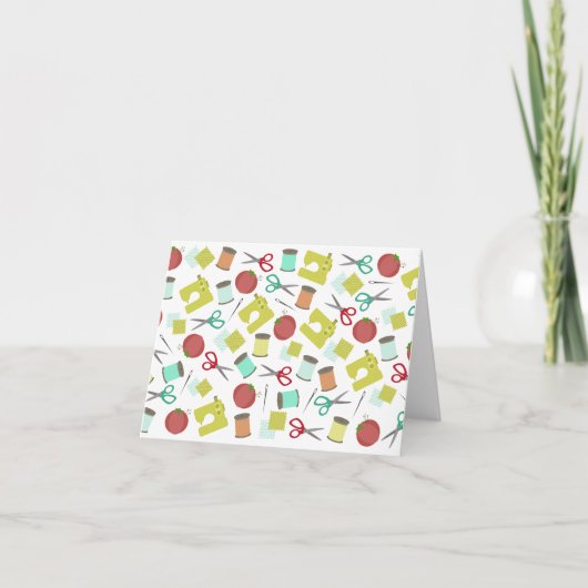Carte pour notes à thème couture (Devant)