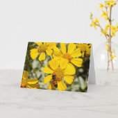 Carte pour notes abeilles (Fleur jaune)