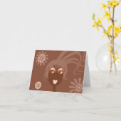 Carte pour notes abstrait de blanc de visage (Fleur jaune)