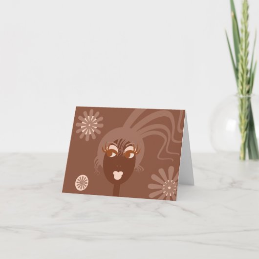 Carte pour notes abstrait de blanc de visage (Devant)