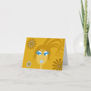 Carte pour notes abstrait de blanc de visage