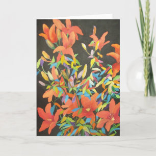 carte pour notes Abstrait de lys de tigre