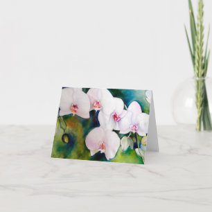 Carte pour notes angélique d'orchidées, avec