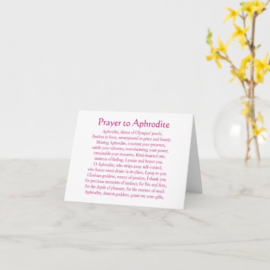 Carte pour notes Aphrodite (Fleur jaune)