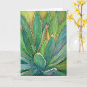 Carte pour notes aquarelle Agave (Fleur jaune)
