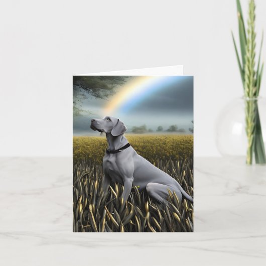 Carte pour notes arc-en-ciel Weimaraner (Devant)