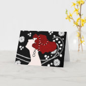 Carte pour notes Art nouveau (Fleur jaune)