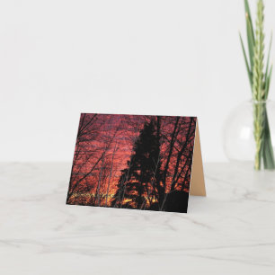 Carte pour notes au coucher de soleil magnifique
