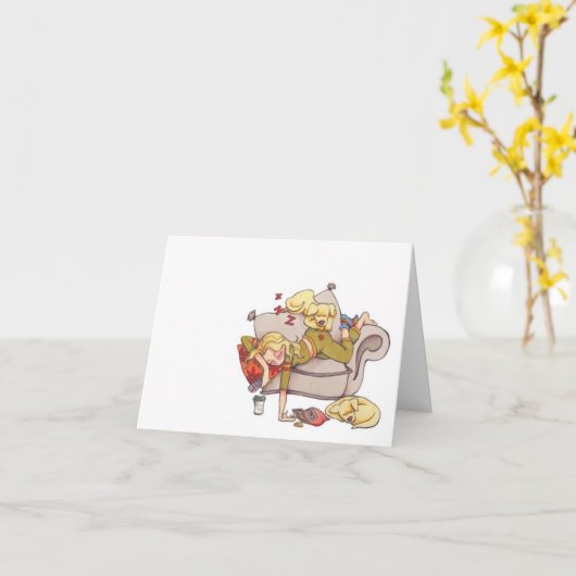 carte pour notes au repos (Fleur jaune)