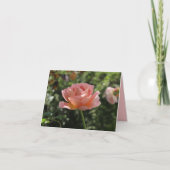 Carte pour notes avec Belle Rose de corail (Devant)