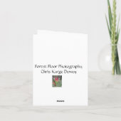 Carte pour notes avec la fleur rouge brillante (Dos)