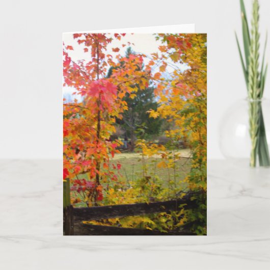 CARTE POUR NOTES AVEC L'ARBRE ROUGE (Devant)