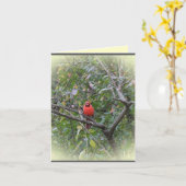 Carte pour notes avec le cardinal du nord (Fleur jaune)