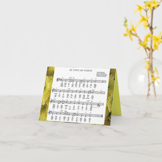 carte pour notes "Be You My Vision" (Fleur jaune)