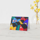 Carte pour notes : Beaucoup de Chambres colorées (Fleur jaune)