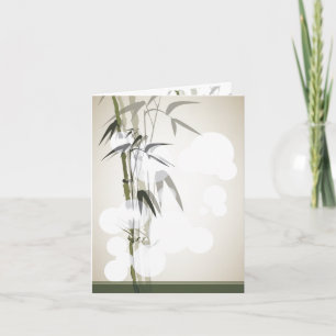 Carte pour notes blanc bambou