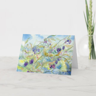 Carte pour notes blanc Blackberries