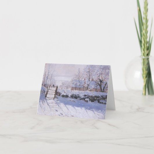 Carte pour notes blanc de la carte de Noël Monet M (Devant)