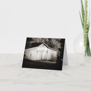 Carte pour notes blanc de la grange rustique