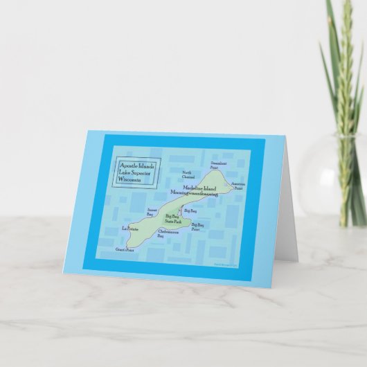 Carte pour notes blanc de Madeline Island 2025 (Devant)