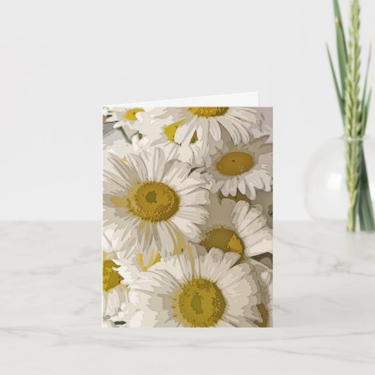 Carte pour notes blanc de Shasta Daisies (Devant)