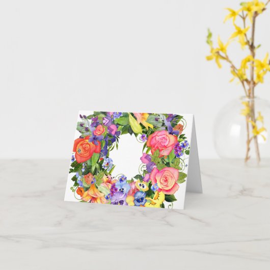 Carte pour notes blanc des fleurs d'aquarelle (Fleur jaune)