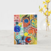 Carte pour notes blanc Earth 360 (Fleur jaune)