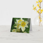 Carte pour notes blanc et jaune de fleur (Fleur jaune)