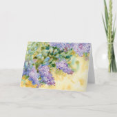 Carte pour notes blanc Lilacs III (Devant)
