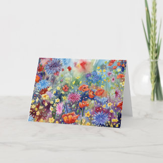 carte pour notes blanc "Poppy Meadow"